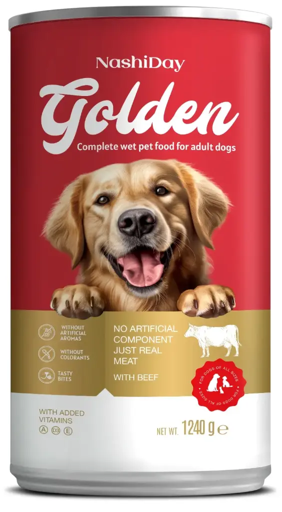 GoldenDogwetfoodbeef
