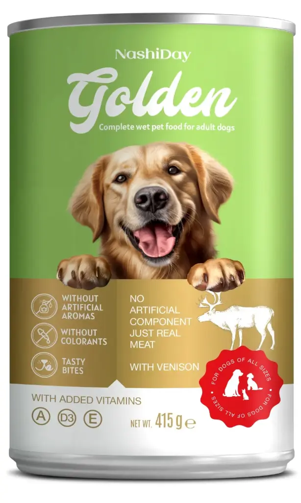 Golden dog wet food venison 