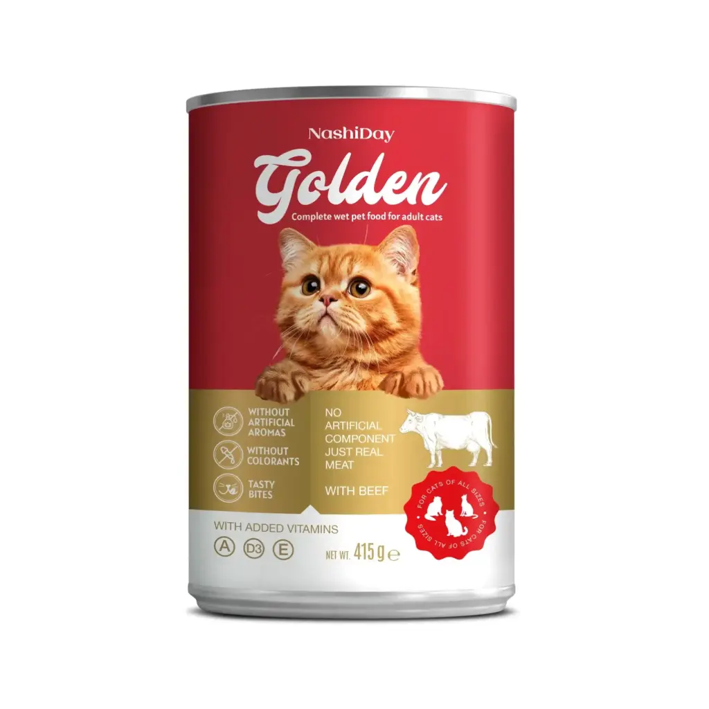 Golden cat wet food beef