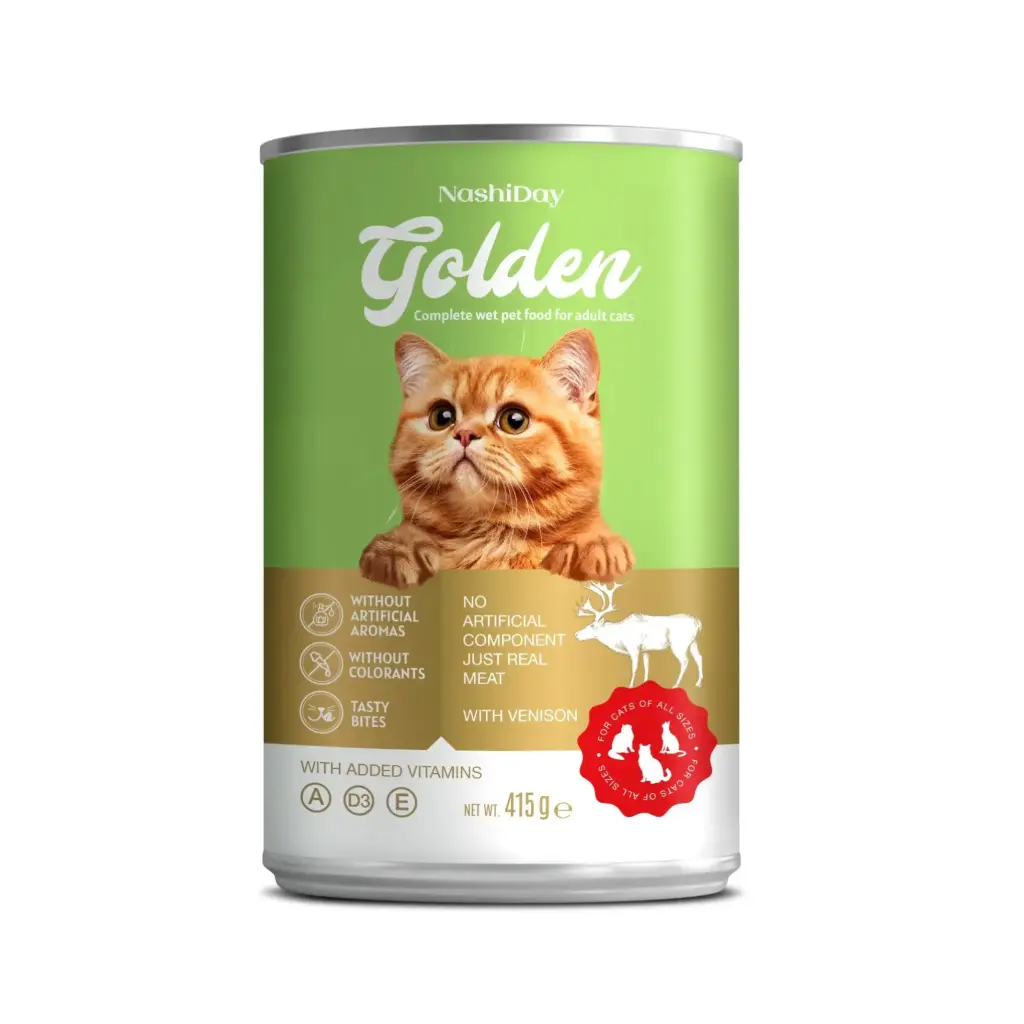 GoldenCatwetfoodvenison415g