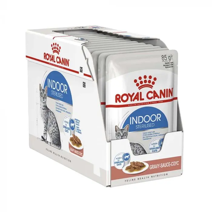 Royal Canin Indoor Sterilized Wet Cat Food Pouches - 85 g - Pack of 12 