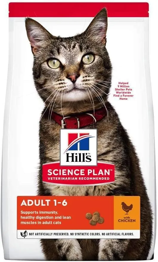 Hill'S Science Plan Adult Cat Food With Chicken 1.5Kg (3 kg)
