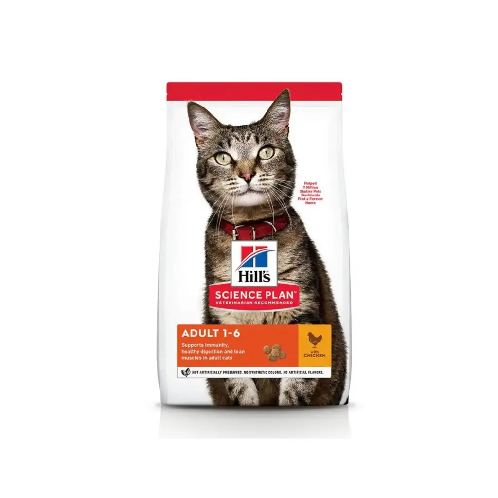 Hills Science Plan Adult Cat Food Chicken Dry Cat Food Bag 