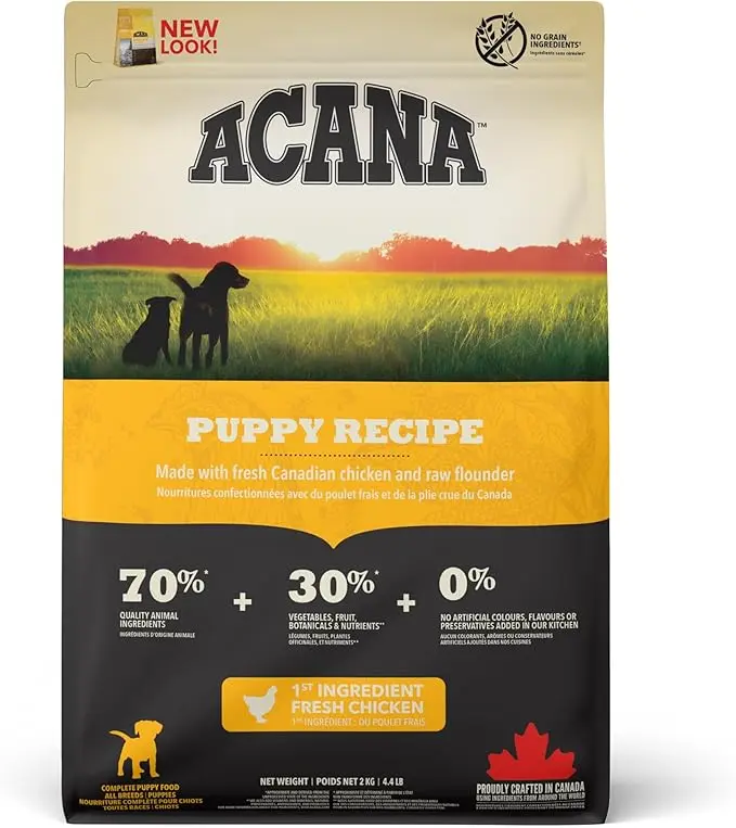Acana Puppy Recipe Dry Dog Food - Medium & Large Breeds 6kg (5 L)