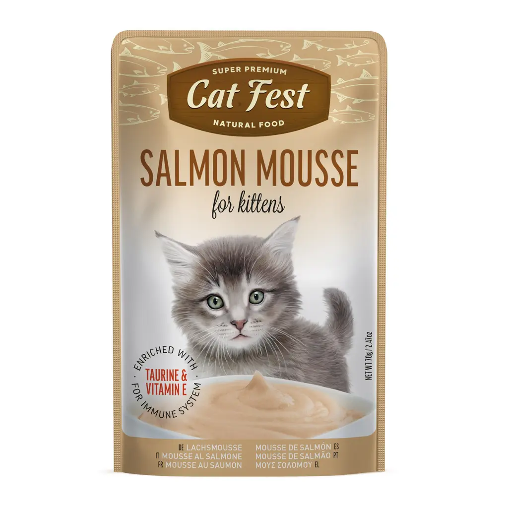 [79218985-merge] Cat Fest Salmon Mousse Kitten Wet Cat Food - 70g