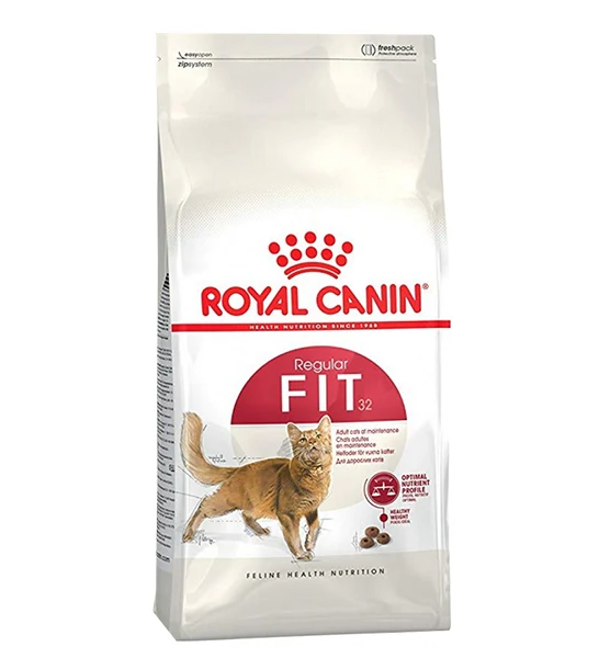 [RO228190] Royal Canin Feline Health Nutrition FIT 32 Dry Cat Food 10 Kg (10 kg, Dehydrated poultry protein  Rice  Dehydrated pork protein  Wheat  Maize (corn)  Animal fats  Hydrolyzed animal proteins  Vegetable fibers  Wheat flour  Maize gluten  Yeasts and parts thereof  Beet pulp  Soya oil  Fish oil  Psyllium husks and seeds (0.5%)  Hydrolyzed yeast (source of mannan-oligosaccharides)  Marigold extract (source of lutein)  Minerals)