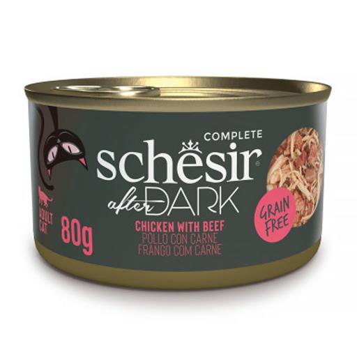 [8005852112217] Schesir After Dark Wholefood Adult Cat Chicken & Beef 80g 12 Pack