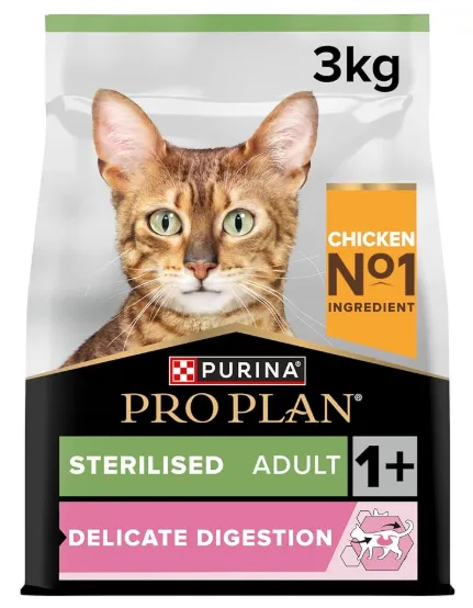 Purina Pro Plan - Sterilised Adult Delicate Digestion Dry Cat Food with Chicken 3 kg