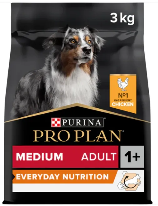 Purina Pro Plan - Everyday Nutrition Medium Adult Dry Dog Food with Chicken 3kg