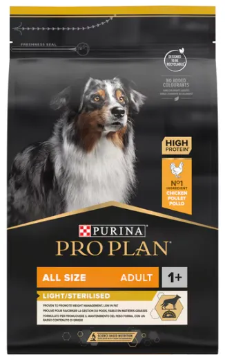 Purina Pro Plan - Light/Sterilised All Sizes Adult Dry Dog Food with Chicken
