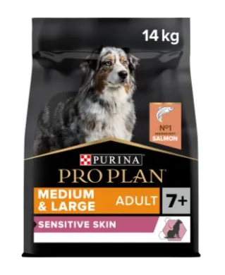 Purina Pro Plan - Sensitive Skin Medium & Large Senior 7+ Dry Dog Food with Salmon