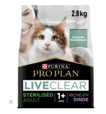 [12425095] Purina Pro Plan - LiveClear Sterilised Adult Allergen Reducing Dry Cat Food with Turkey