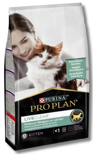 RO PLAN LIVECLEAR KITTEN, RICH IN TURKEY DRY CAT FOOD 1.4 KG