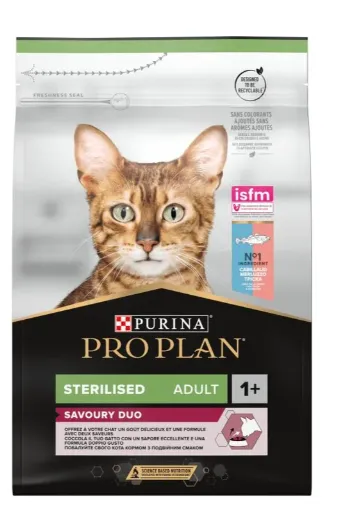 Purina Pro Plan - Sterilised Adult Savory Duo Dry Cat Food with Cod & Trout