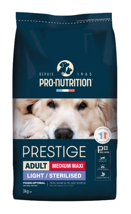 [203520C4] Pro Nutrition Prestige Sterilised Adult Medium/Maxi Dry Food Bag 3Kg