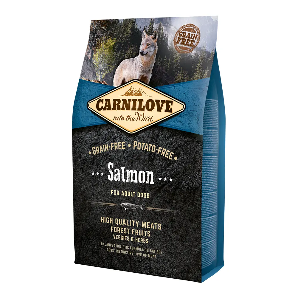 [8595602553693] Carnilove Salmon Grain-Free Adult Dry Dog Food - 4kg