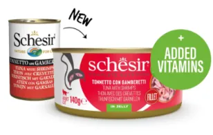Schesir Wet Food Tuna With Shrimps Delicious & Natural Wet Cat Food Can