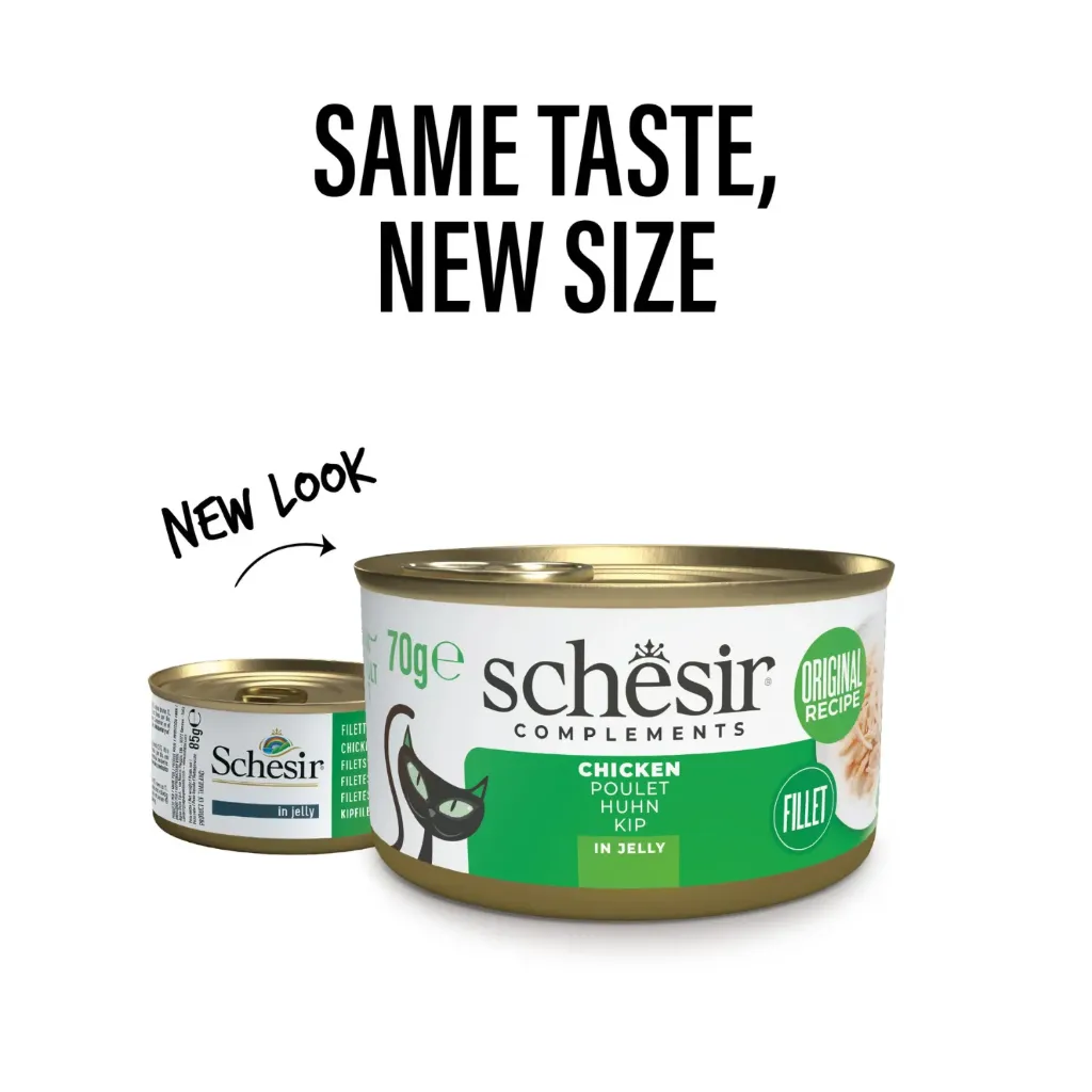 [SCPST21121503] Schesir Complements Cat Wet Food in Jelly Can- Chicken 70g [MOQ:12pcs]