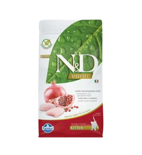 [8010276032584] Farmina N&D Prime Chicken and Pomegranate Dry Kitten Food - 1.5 kg