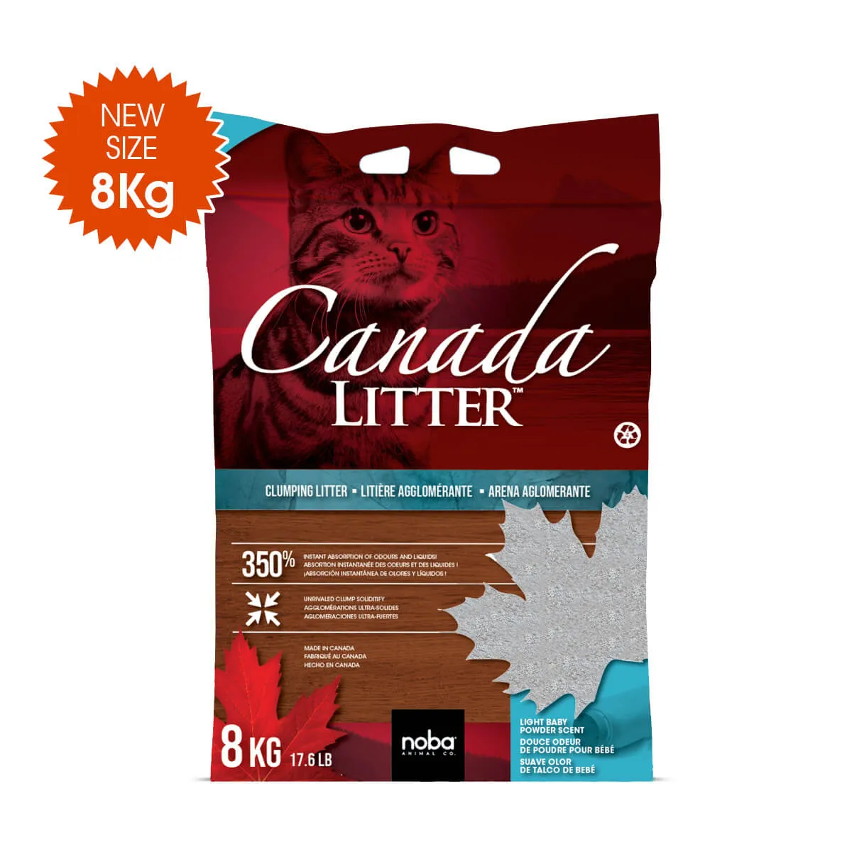 Canada Litter Baby Powder Scented Clumping Cat Litter - 8kg