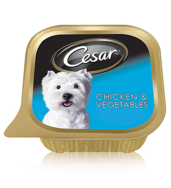 [101473-1] Cesar Chicken & Vegetables Wet Dog Food - 100g