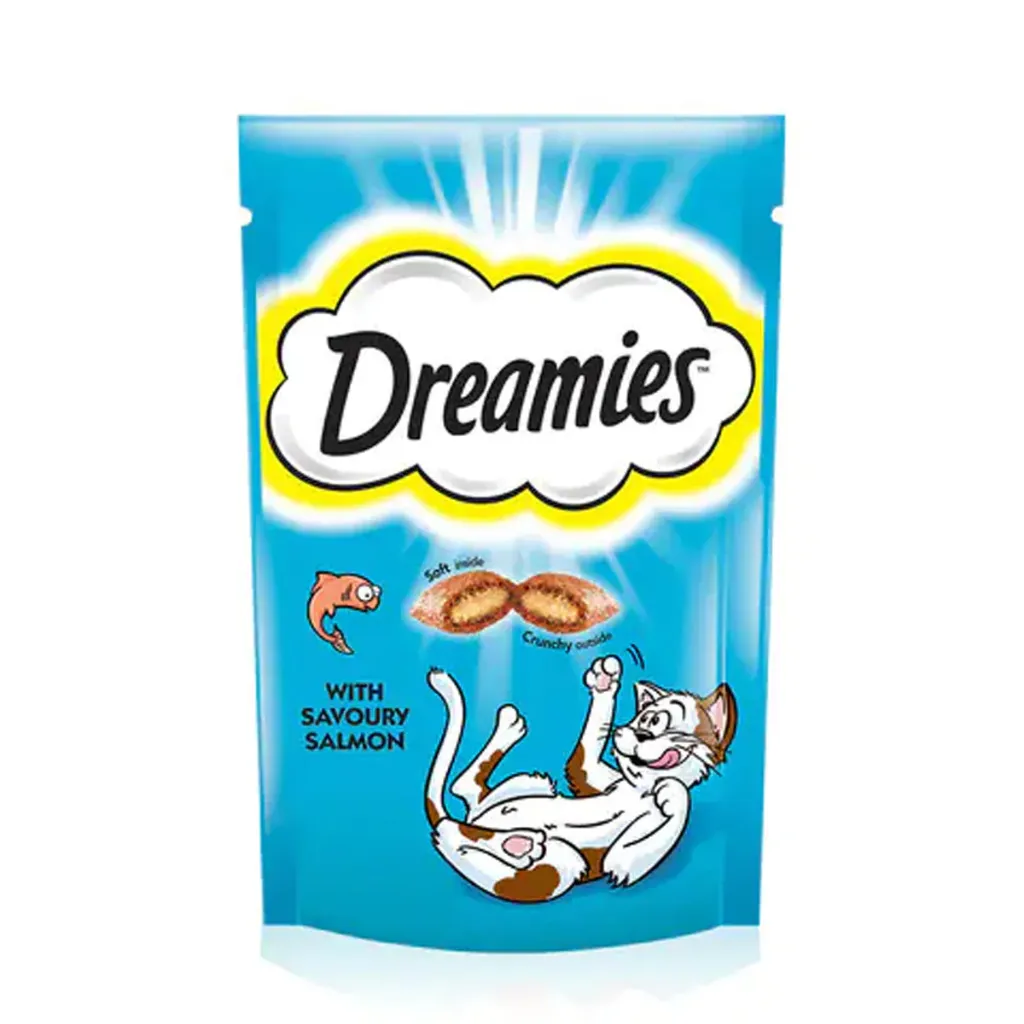 [103714-1] Dreamies Salmon Flavor Crunchy Cat Treats - 60g