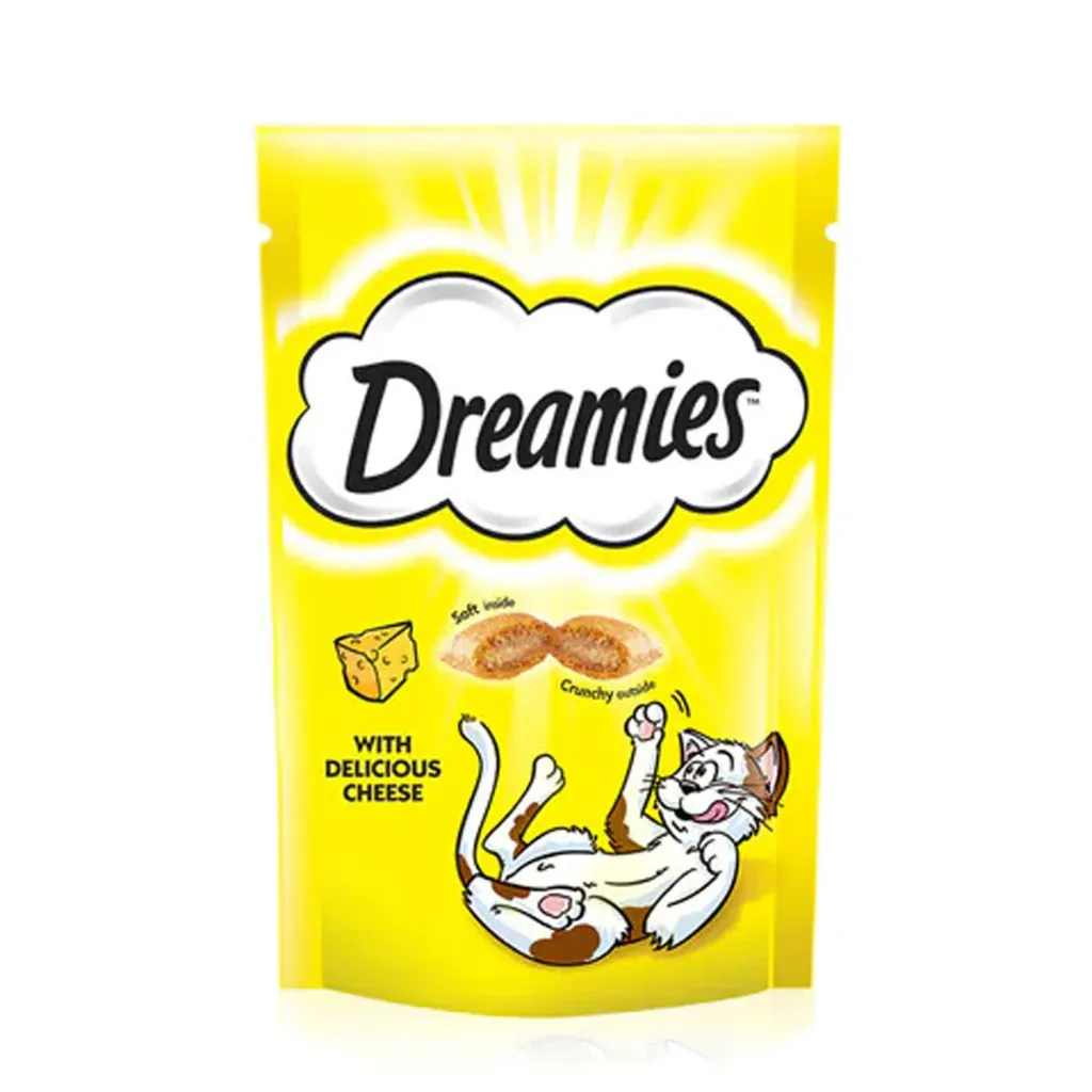 [103716-1] Dreamies Cheese Flavor Crunchy Cat Treats - 60g