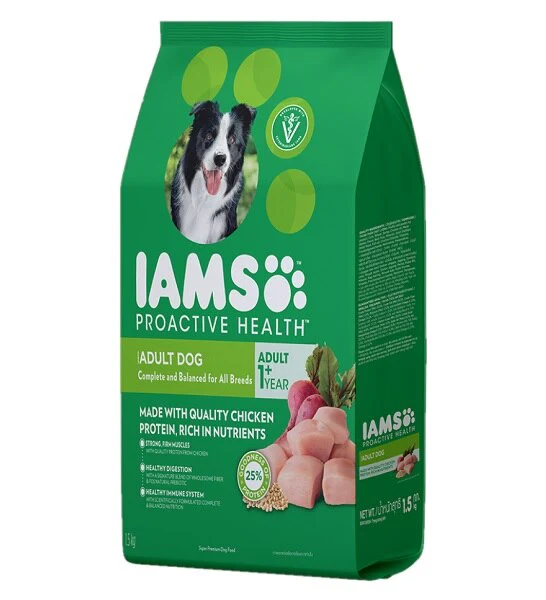[102169-1] IAMS Proactive Health Adult Dog Dry Dog Food - CHICKEN/1.5KG
