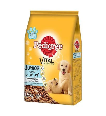 [101318-1] Pedigree Junior Chicken & Eggs Dry Food - 1.5KG