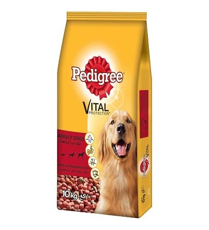 [101316-1] Pedigree Beef & Vegetables Adult Dry Dog Food - 3KG