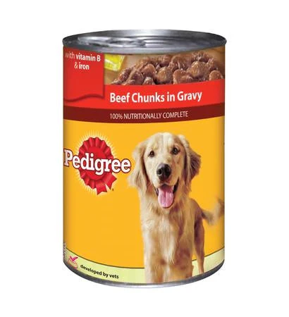 [102556-1] Pedigree Beef Chunks in Gravy Wet Dog Food - 400G