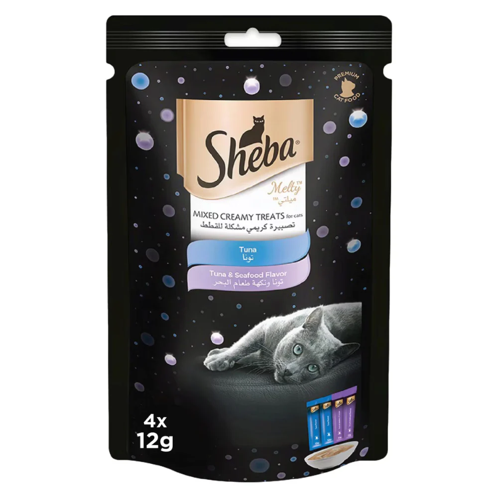 [102450-1] Sheba Melty Tuna Mix Creamy Cat Treats - TUNA/4X12G