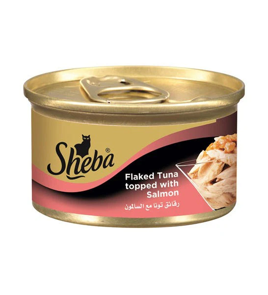 [101480-1] Sheba Flaked Tuna Topped with Salmon Wet Cat Food - 85G