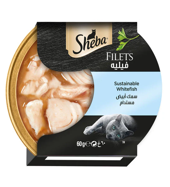 [102877-1] Sheba Filets Whitefish Wet Cat Food - 60G