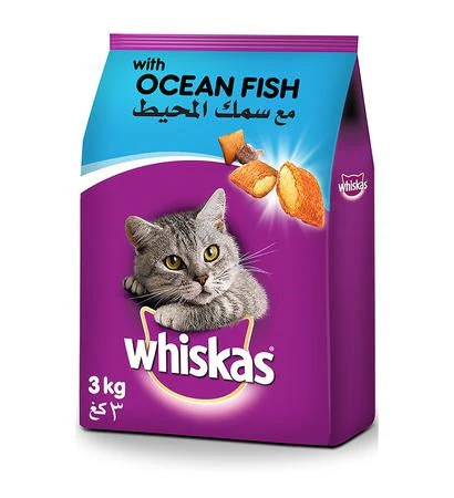 [101320-1] Whiskas Adult Ocean Fish Dry Cat Food - 480G