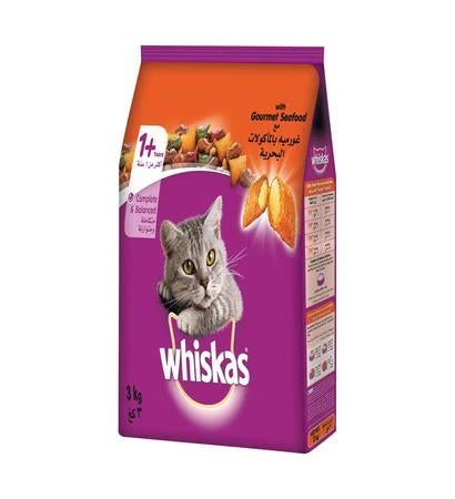 [101324-1] Whiskas Adult Gourmet Sea Food Dry Cat Food - 3KG