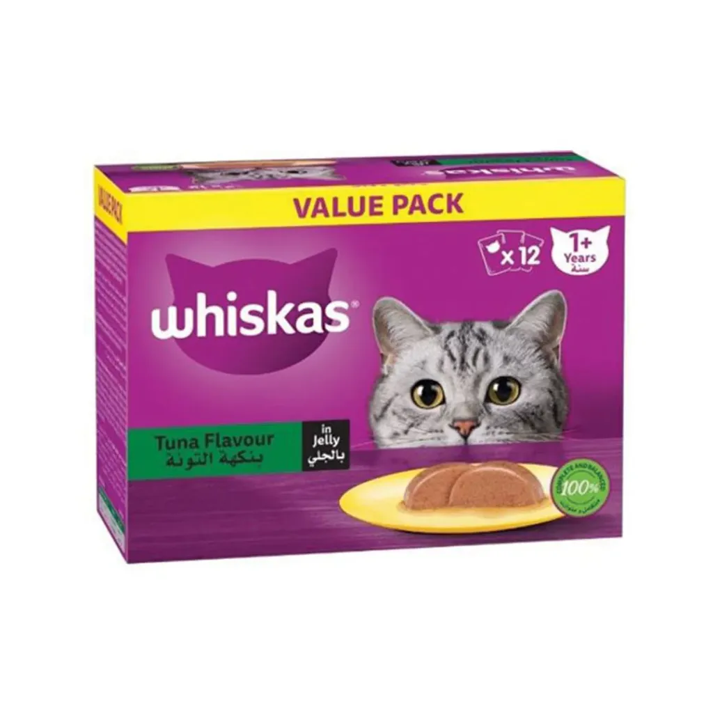 [102466-1] Whiskas Tuna Flavour Wet Cat Food 10+2 FREE 12X80g