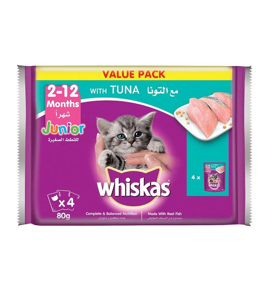 [102459-1] Whiskas Junior with Tuna Wet Kitten Food - TUNA/4X80G