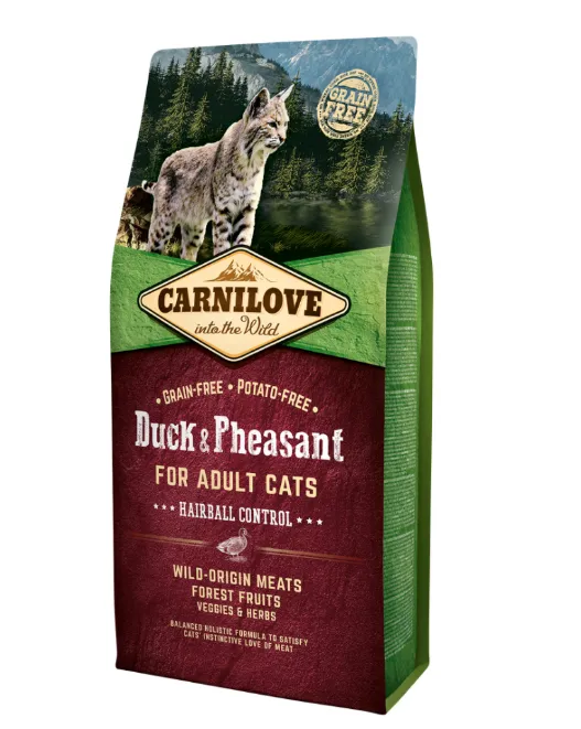 [8595602512331] Carnilove Duck & Pheasant Grain-Free Adult Dry Cat Food - 6kg