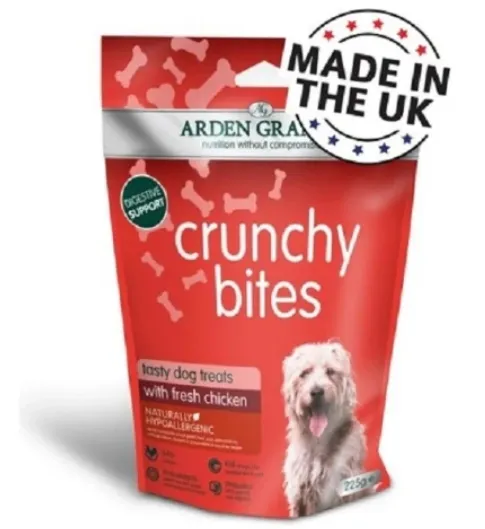 Arden Grange Crunchy Bites Chicken Dog Treats - 225g