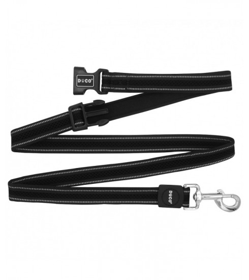 [DCA1372-01S] DOCO Athletica Easy-Snap Air Dog Leash Black - 6ft - S