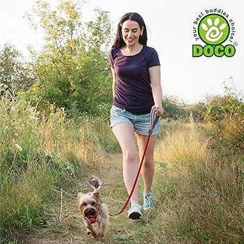 [DCA3260-08S] DOCO Net Mesh Lightweight Dog Leash Orange - S