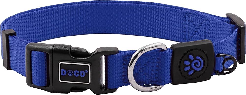 [DCSN002-02XS] DOCO Signature Durable Nylon Dog Collar Blue - XS