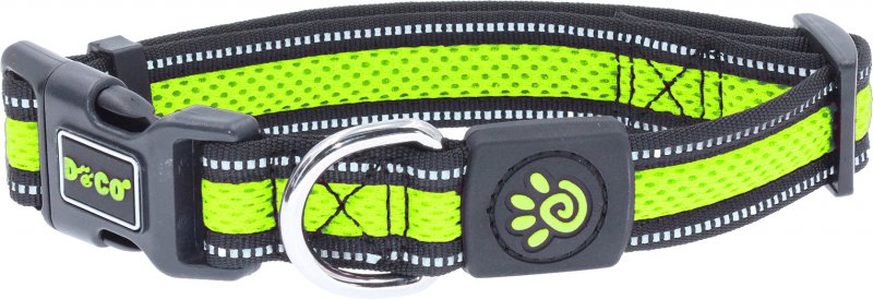 [DCA002-S7XL] DOCO Athletica Air Lightweight Dog Collar Safety Lime - XL