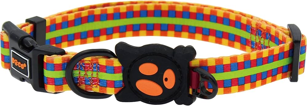 [DCL002-AM] Doco Loco Lime Street Pattern Dog Collar - M