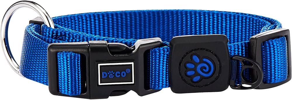 Doco Signature O-Ring Nylon Dog Collar Blue - M