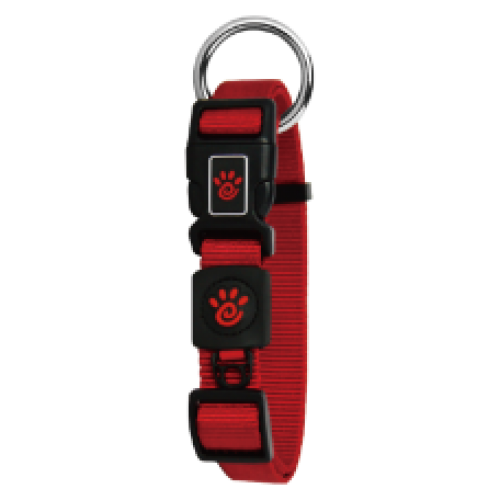 [DCS006-03S] DOCO Signature O-Ring Nylon Dog Collar Red - S