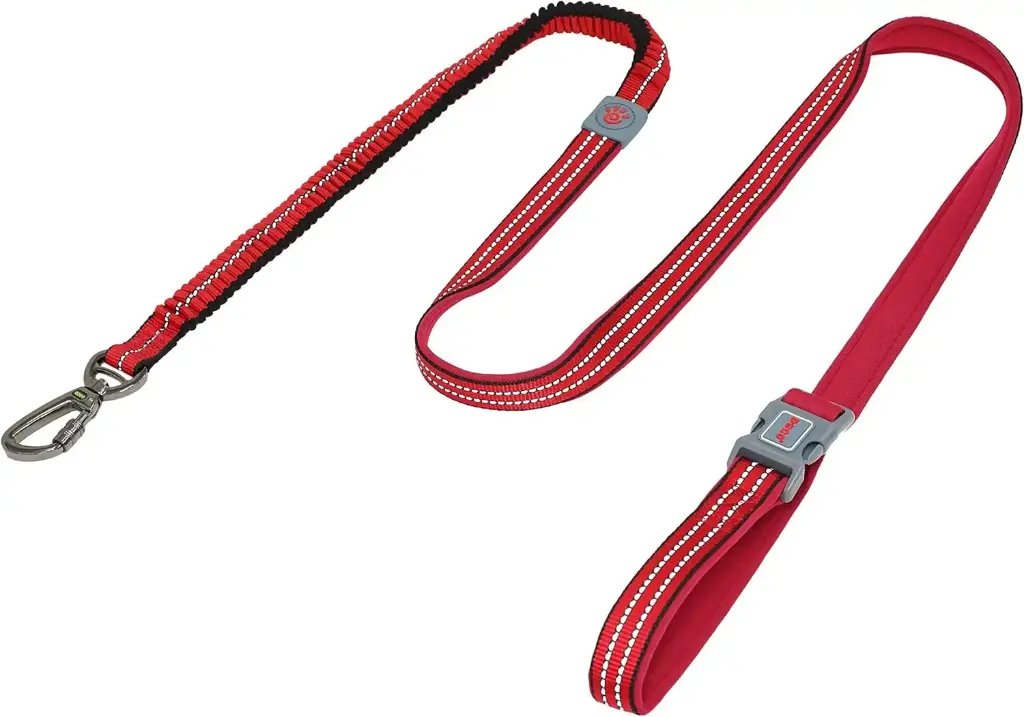 [DCV2072-03M] DOCO Vario Easy Snap Bungee Dog Leash Red - 6ft - M
