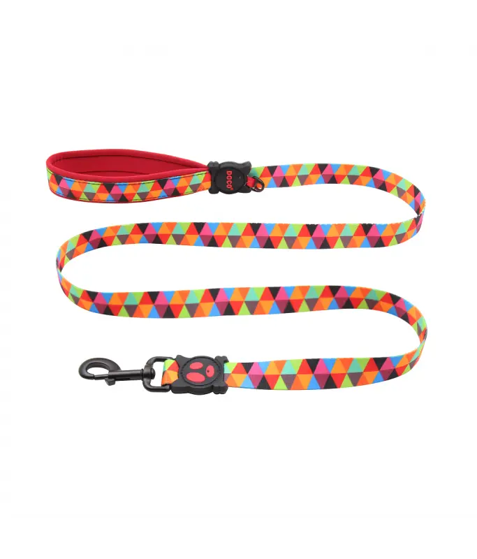 Doco Loco Triangles Pattern Dog Leash - 5ft