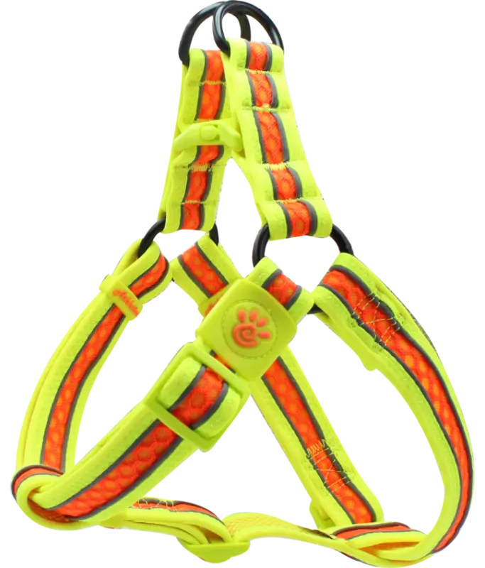 [DCA232-S8XL] Doco Lunar Mesh Step-In Dog Harness Safety Orange - XL